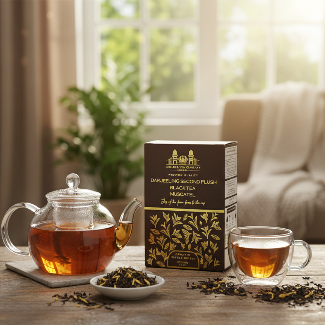 Darjeeling Organic Second Flush Luxury Black tea Muscatel.