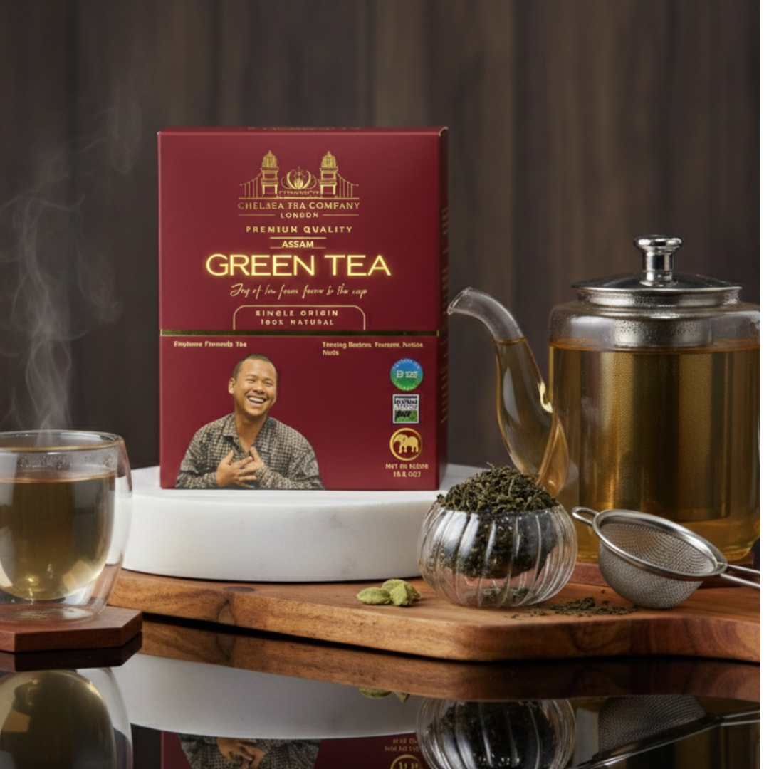 Tenzing Bodosa Luxury Assam Green Tea.